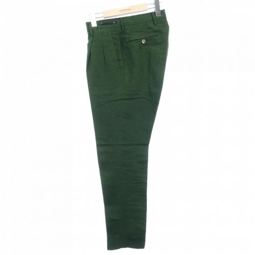 Pre-owned Pt01 Green Cotton Trousers
