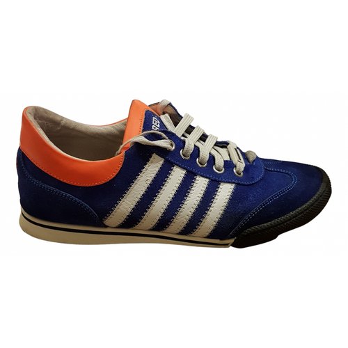 Pre-owned Dsquared2 Leather Trainers In Blue
