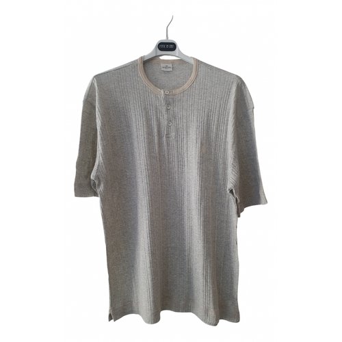Pre-owned Valentino Linen Polo In Grey
