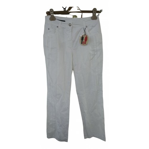 Pre-owned Jean Paul Gaultier Straight Pants In White
