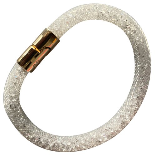 Pre-owned Swarovski Stardust Crystal Bracelet In White