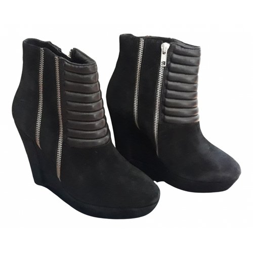 Pre-owned The Kooples Ankle Boots In Black