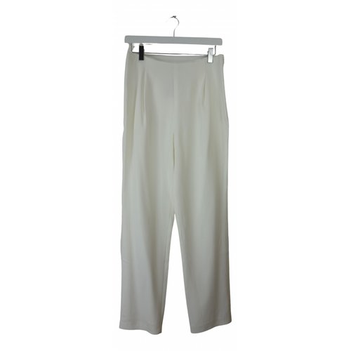 Pre-owned Intermix Straight Pants In White