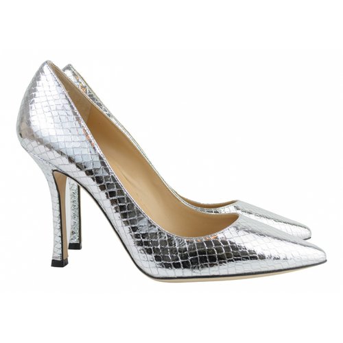 Pre-owned Sergio Rossi Leather Heels In Silver