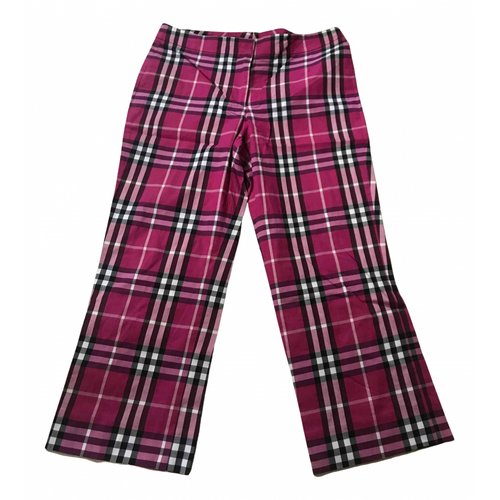 Pre-owned Burberry Short Pants In Burgundy
