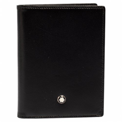 Pre-owned Montblanc Black Leather Purses, Wallet & Cases