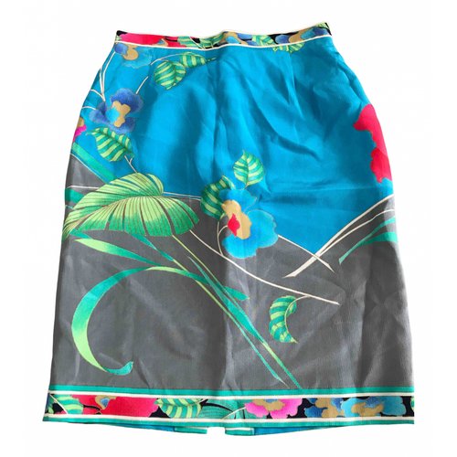 Pre-owned Leonard Silk Mid-length Skirt In Multicolour