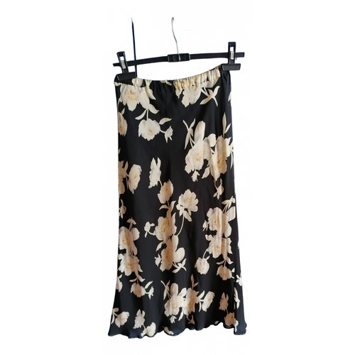 Pre-owned Max & Co Silk Maxi Skirt In Black