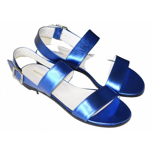 Pre-owned Mauro Grifoni Leather Sandals In Metallic