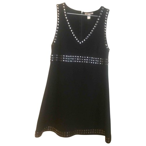 Pre-owned Alice And Olivia Wool Mini Dress In Black