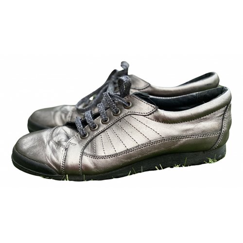 Pre-owned Sonia Rykiel Leather Trainers In Metallic