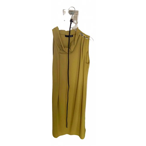 Pre-owned Liujo Silk Mid-length Dress In Yellow