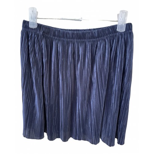 Pre-owned Massimo Dutti Mini Skirt In Blue