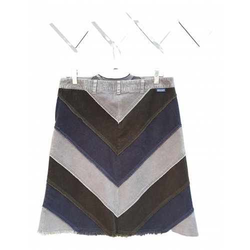 Pre-owned Woolrich Velvet Mid-length Skirt In Grey