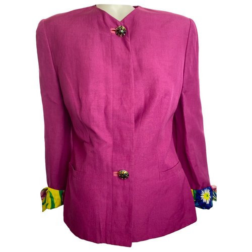 Pre-owned Versace Pink Cotton Jacket
