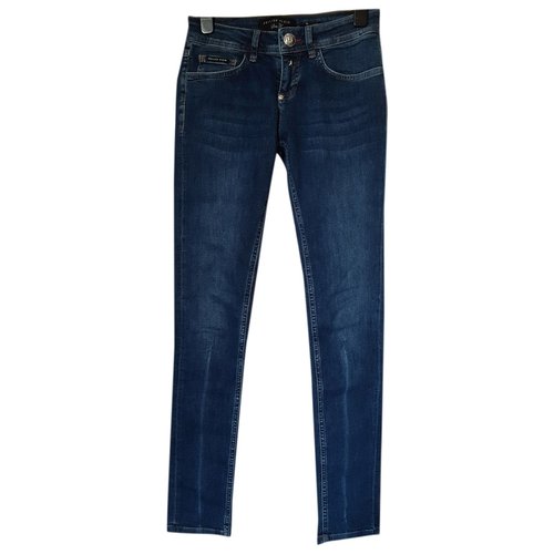 Pre-owned Philipp Plein Slim Jeans In Blue