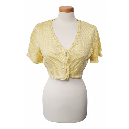 Pre-owned Alberta Ferretti Yellow Synthetic Knitwear