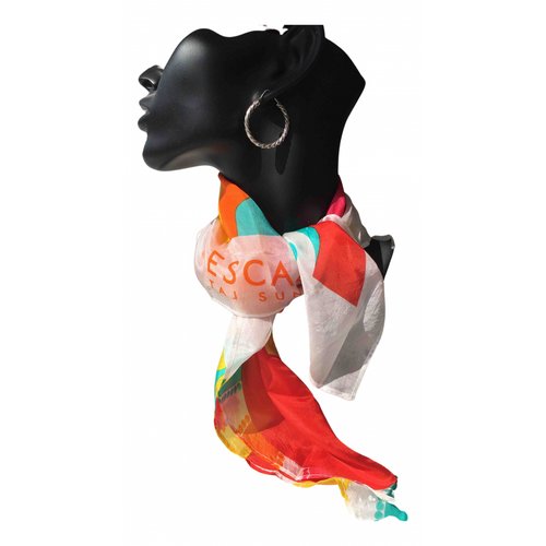 Pre-owned Escada Silk Neckerchief In Multicolour