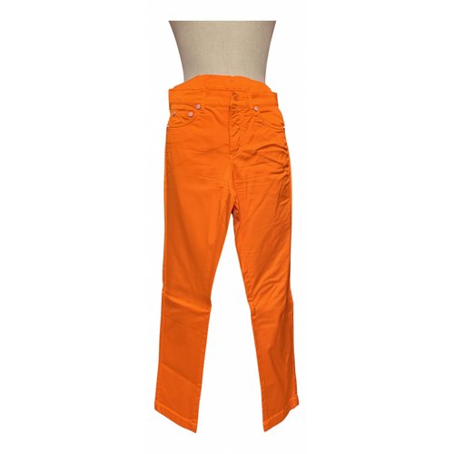 Pre-owned Blumarine Straight Pants In Orange
