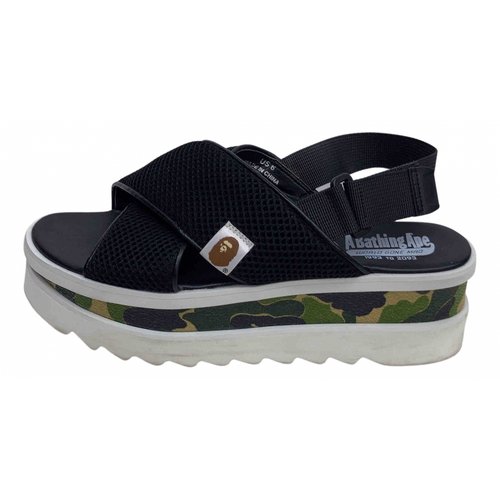 Pre-owned A Bathing Ape Black Cloth Sandals