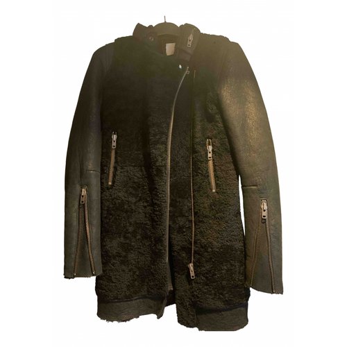 Pre-owned Iro Leather Coat In Black