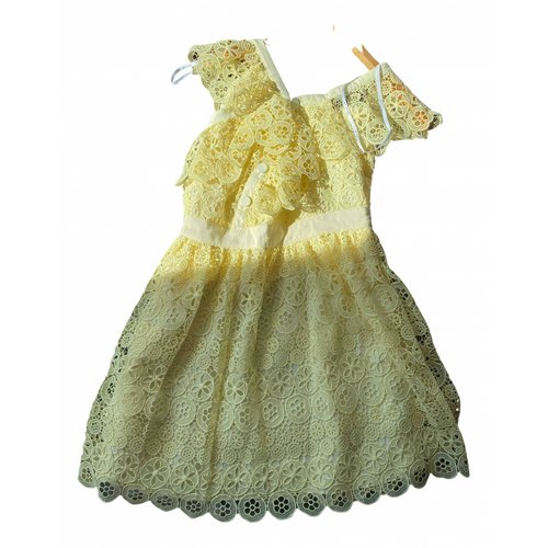 Pre-owned Self-portrait Yellow Lace Dress