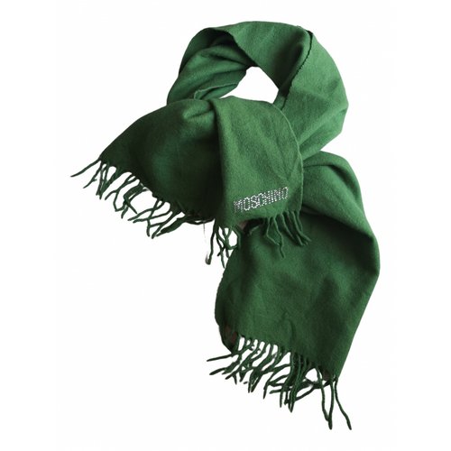 Pre-owned Moschino Wool Scarf In Green