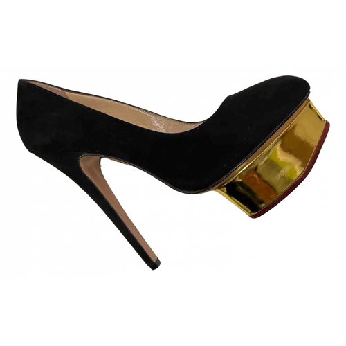 Pre-owned Charlotte Olympia Dolly Heels In Black