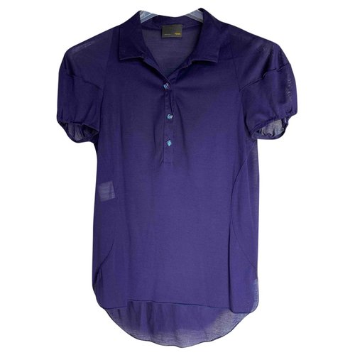 Pre-owned Fendi Silk Blouse In Purple