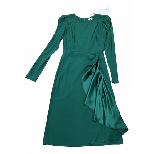 Pre-owned P.a.r.o.s.h Silk Mid-length Dress In Green