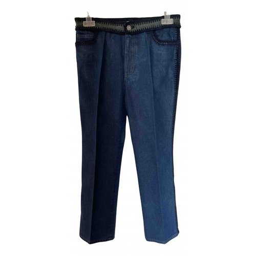 Pre-owned Miu Miu Straight Jeans In Blue