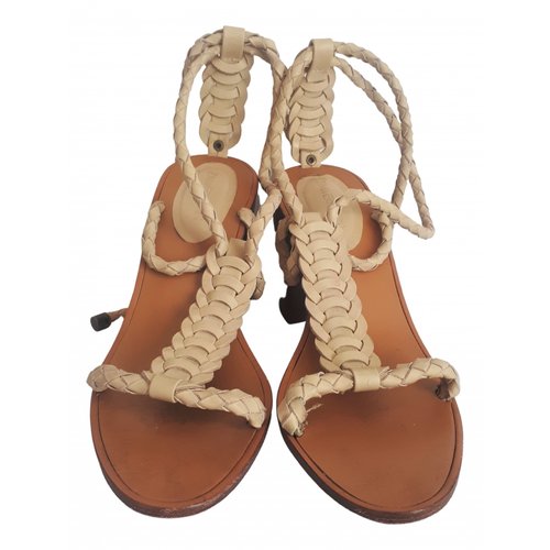 Pre-owned Zimmermann Leather Sandals In Beige