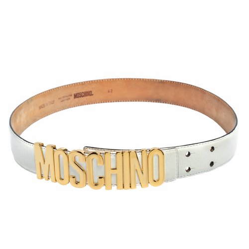 Pre-owned Moschino White Leather Belt