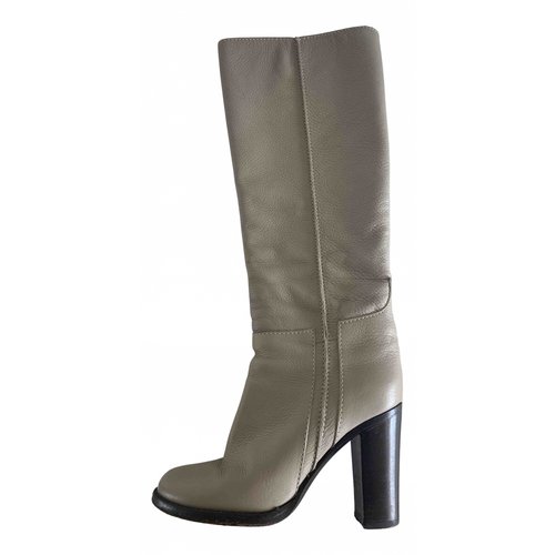 Pre-owned L'autre Chose Leather Boots In Grey