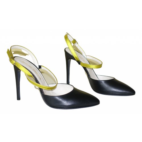 Pre-owned Mauro Grifoni Leather Heels In Black