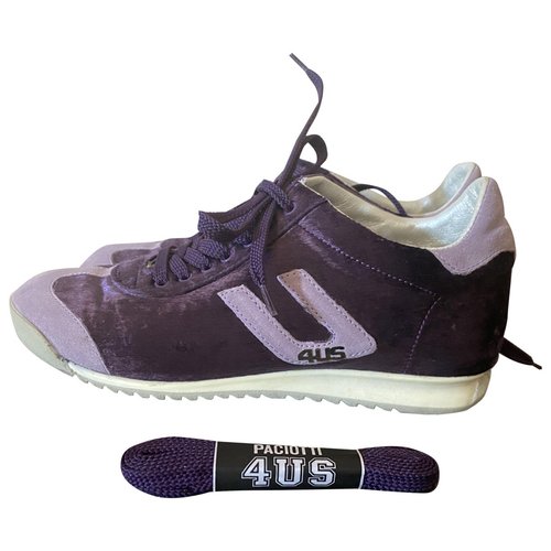 Pre-owned Cesare Paciotti Pony-style Calfskin Trainers In Purple