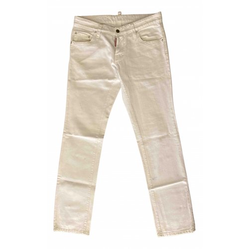 Pre-owned Dsquared2 White Cotton Jeans