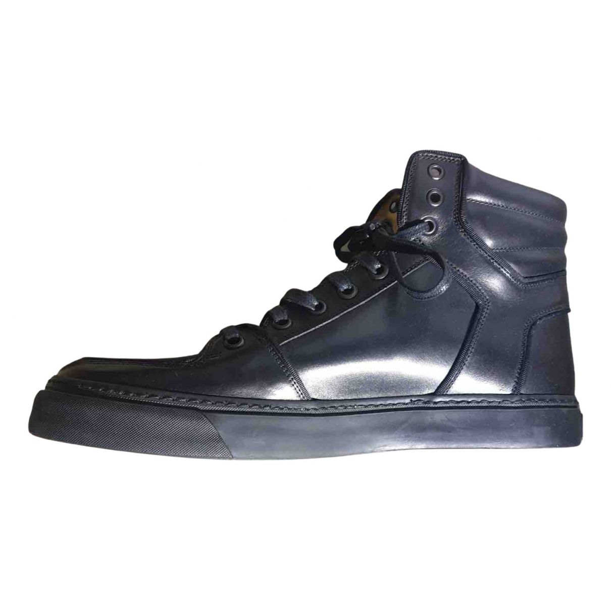 Pre-owned Marc Jacobs Leather High Trainers In Black | ModeSens
