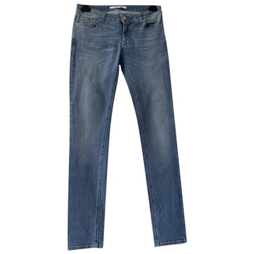 Pre-owned Givenchy Blue Cotton - Elasthane Jeans