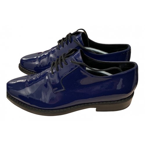 Pre-owned Jimmy Choo Leather Lace Ups In Blue