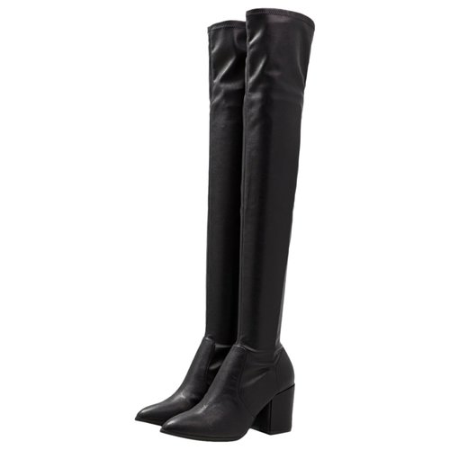 Pre-owned Steve Madden Black Leather Boots