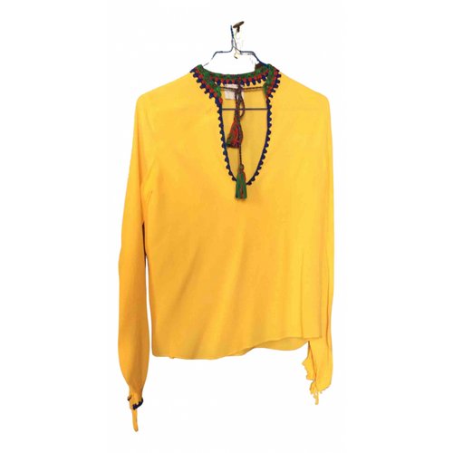 Pre-owned Merci Yellow Viscose Top