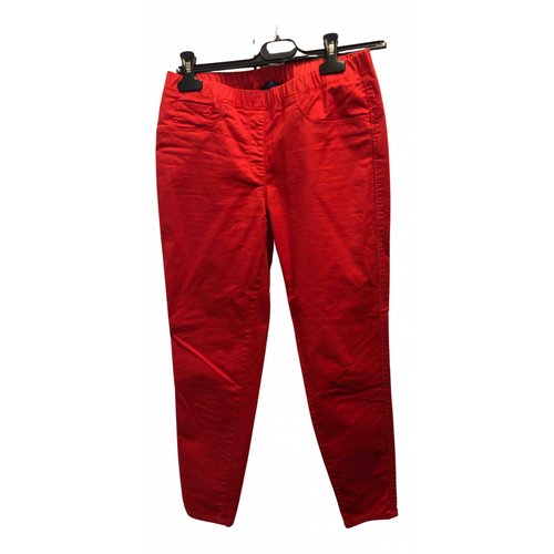 Pre-owned Les Copains Straight Pants In Red