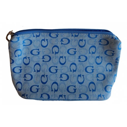 Pre-owned Guess Clutch Bag In Blue
