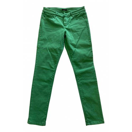 Pre-owned Massimo Dutti Green Denim - Jeans Trousers