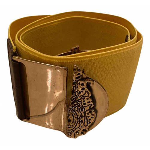 Pre-owned Dondup Belt In Yellow