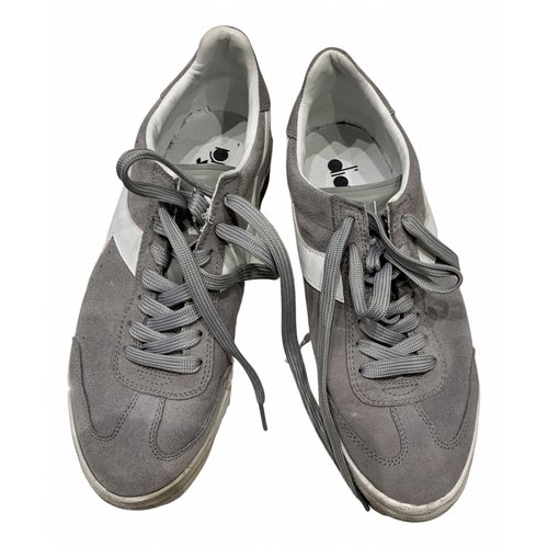 Pre-owned Diadora Low Trainers In Grey