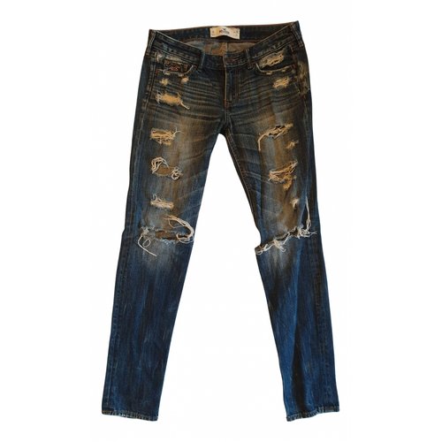 Pre-owned Hollister Straight Jeans In Blue