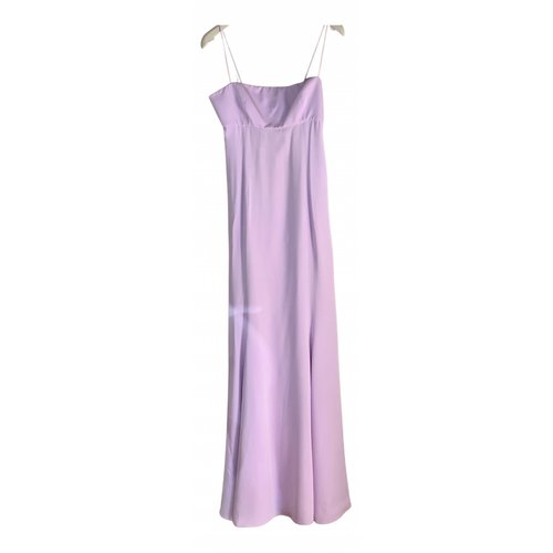 Pre-owned Giorgio Armani Silk Maxi Dress In Purple