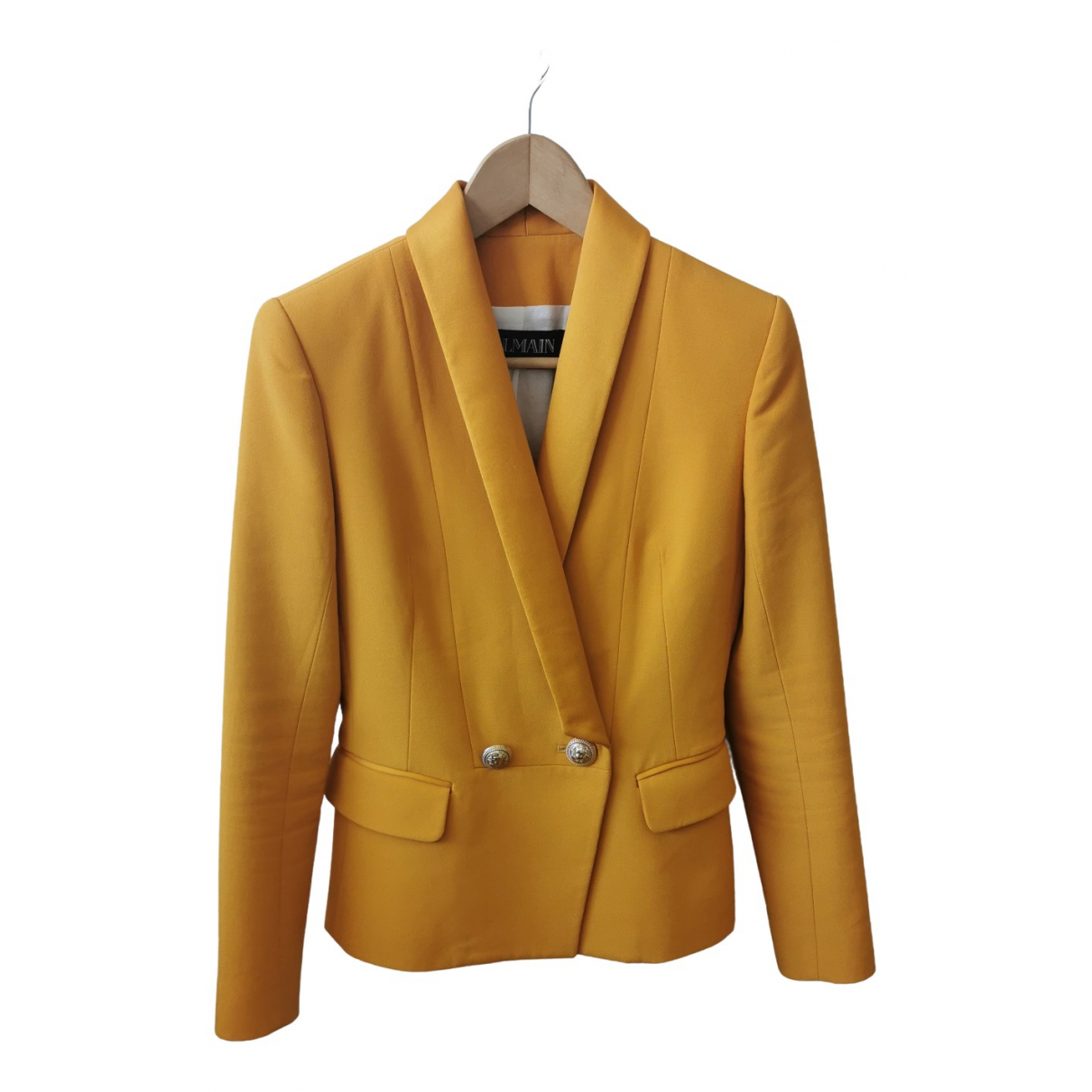 Pre-owned Balmain Yellow Jacket | ModeSens